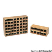 Teak rack for 7 flags