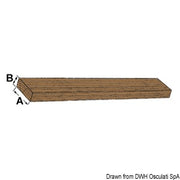 Teak strip 45x10x2000 mm
