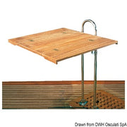 Foldable teak table top 70x80 cm