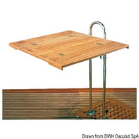 Foldable teak table top 70x64 cm