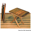 ARC teak tip-top table, adjustable height