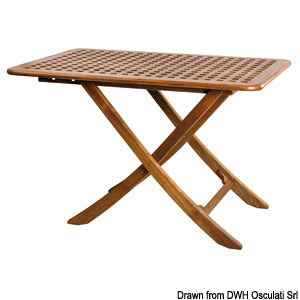 Foldable teak table 110x70 cm