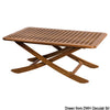 Foldable teak table 110x70 cm