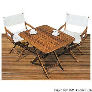 Foldable teak table 70x45 cm