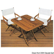 Foldable teak table 90x70 cm