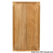 Foldable teak table top 70x64 cm