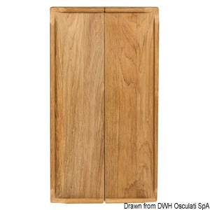 Foldable teak table top 70x64 cm