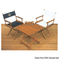Teak folding chair sand padded fabric