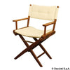 Teak folding chair sand padded fabric