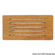 Teak protection front panel 200x100 mm