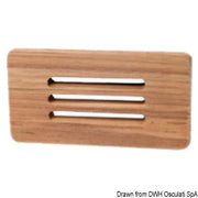 Teak protection front panel 125x65 mm