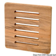 Teak protection front panel 125x125 mm