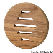 Teak protection front panel Ø 100 mm