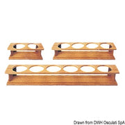 Teak glass holder 275x87x90 mm