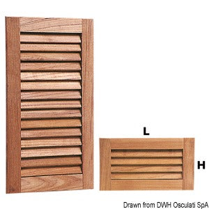 Teak ventilation grid 452x237  mm