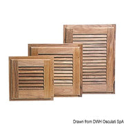 Teak door + frame 380x380 mm