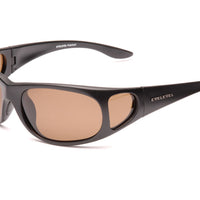 Stalker Sunglasses with Side Shield- BROWN