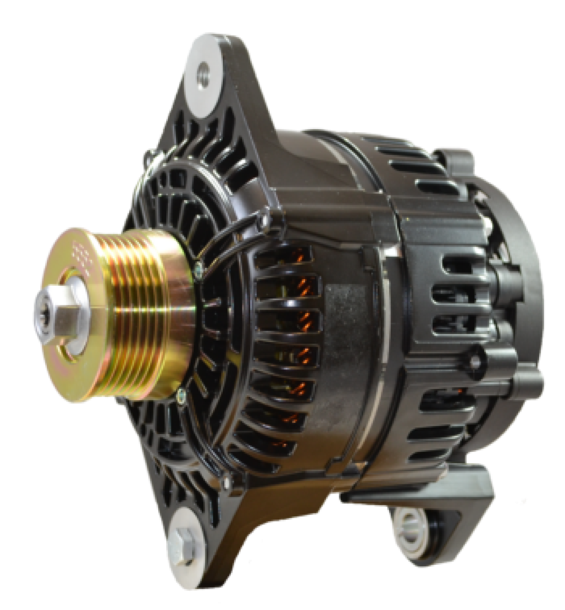 Alternator, 97XD Series, 190A, 24V, Saddle Mount (Dual Foot), 4in, K6 Serpentine*, J-180-Style Mounting