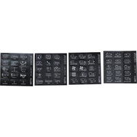 Vetus P12F12 Horizontal Switch Panel 12 Way (12V / Fused)