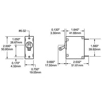 A-Series White Toggle Circuit Breaker - Single Pole 40A