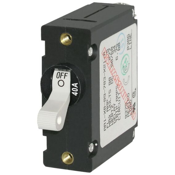 A-Series White Toggle Circuit Breaker - Single Pole 40A BSS7226