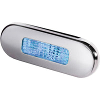 Hella Oblong LED Courtesy Light with Stainless Steel Rim (Blue)