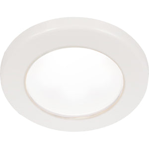 Hella EuroLED 75 Recess Mount Light with White Rim (White / 12V)