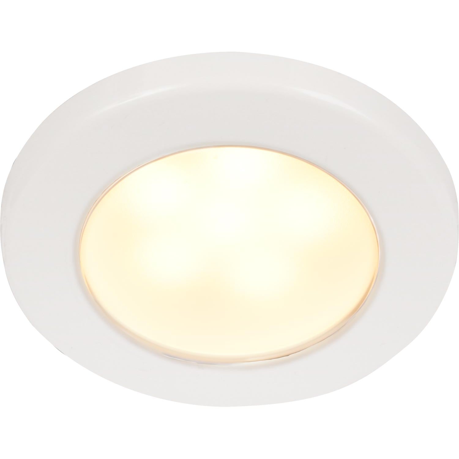 Hella EuroLED 75 Recess Mount Light with White Rim (Warm White / 24V)