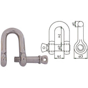 Talamex Shackle D Captive Pin 6Mm Bulk