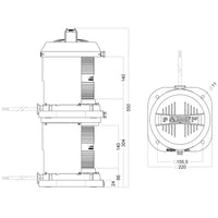 AquaSignal Series 70M Double Lens Stern Light without Bulb