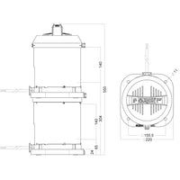 AquaSignal Series 70M Double Lens Stern Light without Bulb