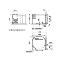 Truma Ultrastore Rapide 10L Gas & Electric Boiler Standard Fittings