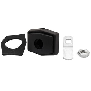 Zadi Rectangular Push Lock in Black