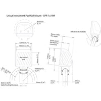 Scanstrut ScanPod SPR-1U-RM Rail Pod uncut for small screens, switches and controllers