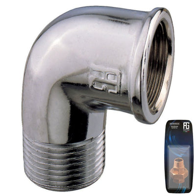 Guidi Chrome Plated Elbow 90M/F 3/8In
