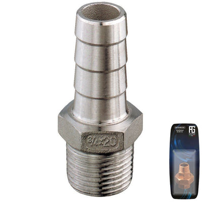 Guidi Stainless Steel Hse Conn M 3/8Inx12
