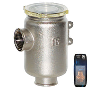 Guidi Nickel Brass Water Fltr Glastainless Steel Lid 1/2In