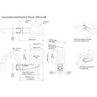 Scanstrut ScanPod SPR-1U-AM Arm Pod uncut for small screens, switches and controllers