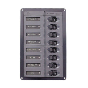 BEP Circuit Breaker Panel AC 230V 8X Single Pole Vertical