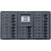 BEP CBrkr Pnl DC 12V 20X SPole 5 x 5A 6 x 10A 7 x 15A 1 x 20A 1 x 30A Vertical W/DC Color Sys Monitor (DCSM)