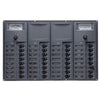 BEP CBrkr Pnl DC 24V 32X Sgl Pole 7 x 5A 11 x 10A 11 x 15A 1 x 20A 1 x 25A 1 x 30A W/Analog VoltMeter & Ammeter