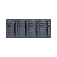 BEP Circuit Breaker Panel DC 12V 32X Single Pole 7 x 5A 11 x 10A 11 x 15A 1 x 20A 1 x 25A 1 x 30A Horizontal