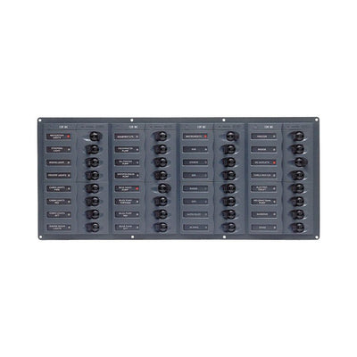 BEP Circuit Breaker Panel DC 12V 32X Single Pole 7 x 5A 11 x 10A 11 x 15A 1 x 20A 1 x 25A 1 x 30A Horizontal