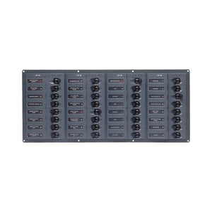 BEP Circuit Breaker Panel DC 12V 32X Single Pole 7 x 5A 11 x 10A 11 x 15A 1 x 20A 1 x 25A 1 x 30A Horizontal