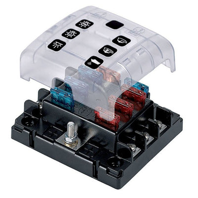 BEP Fuseblock ATO/ATC 30A 32VDC 6 CircuitS Quick Connect Terminal BULK - Bulk Pack Qty 24