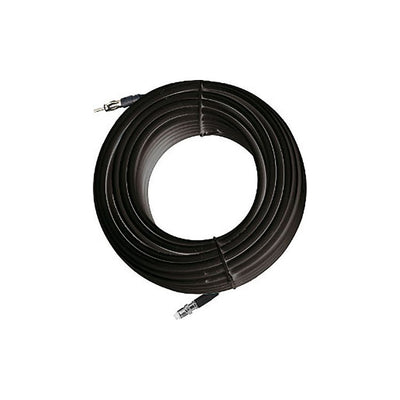 Rg62 Low Loss Steel Coaxial Cable - 93 Ohm - 6M (20') - Roll - Black - Pre-Installed Fme Conn