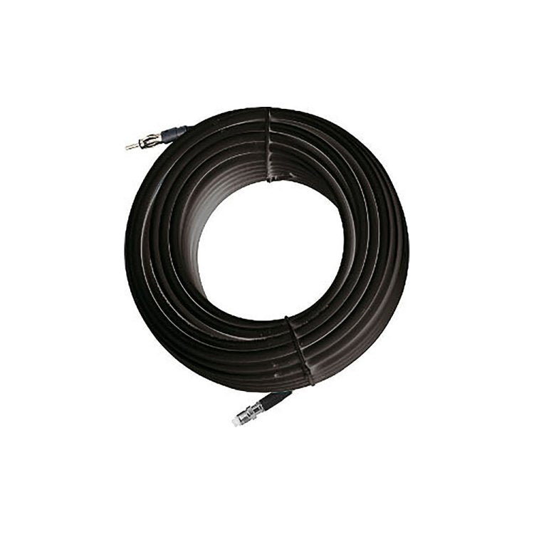 Rg62 Low Loss Steel Coaxial Cable - 93 Ohm - 6M (20') - Roll - Black - Pre-Installed Fme Conn