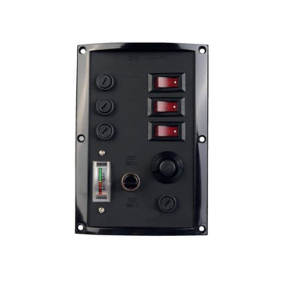 Talamex Switch Panel - 3 Fuses - Black