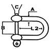 Talamex Shackle D Short 6Mm Bulk