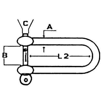 Talamex Shackle D Long 5Mm Bulk